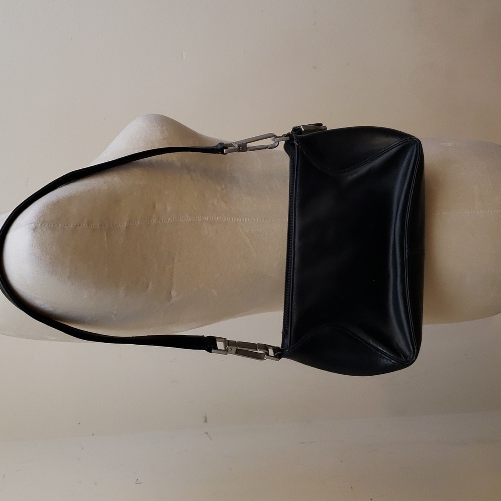 Wilson's Leather Pelle Studios Black Minimalist Small Shoulder Handbag/Purse